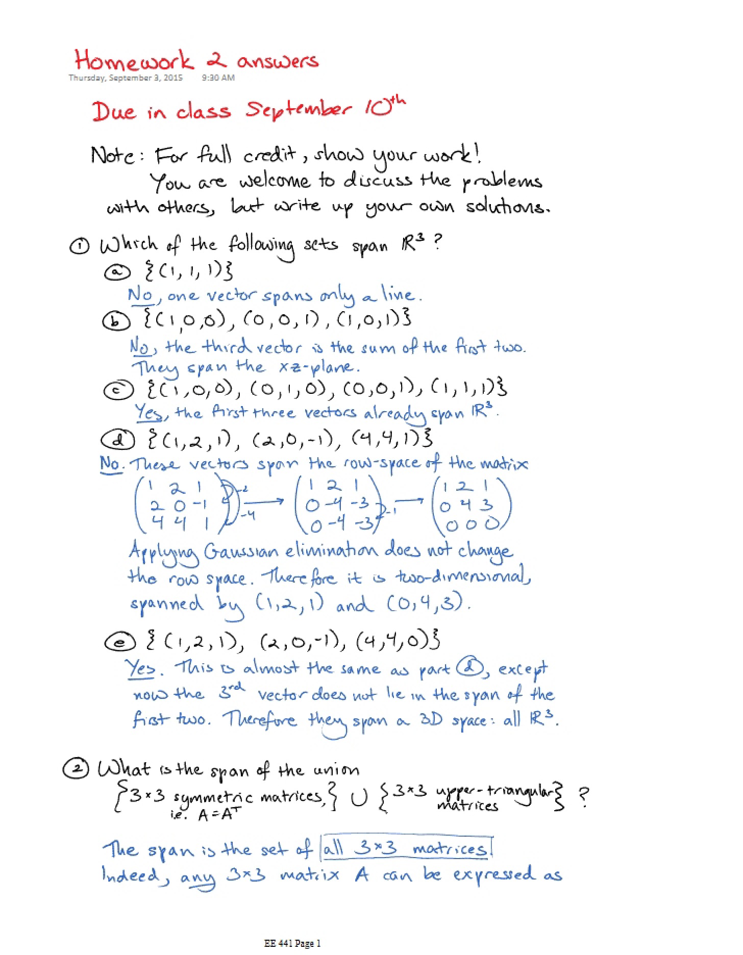 Answers to Assignment Two