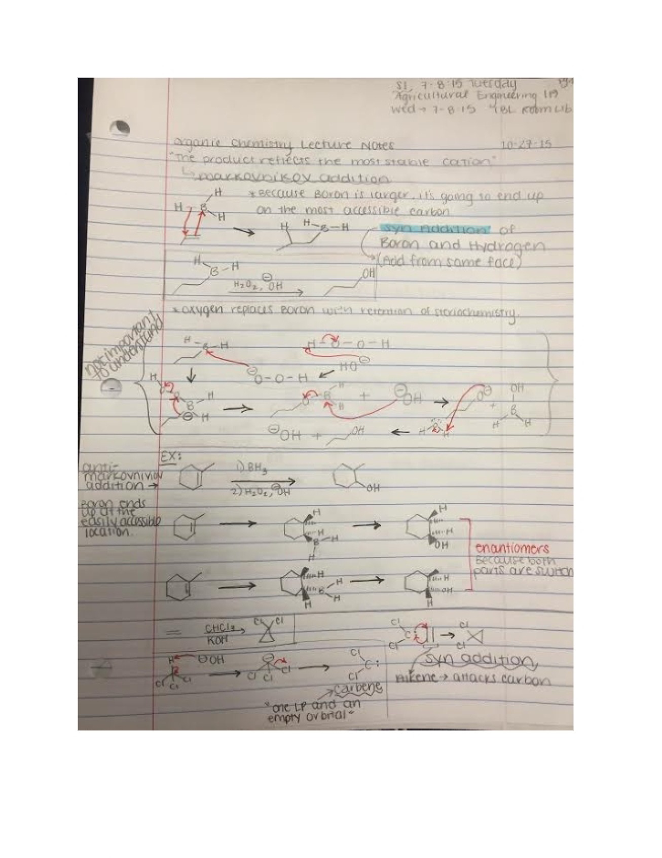 Organic Chemistry Lecture Notes