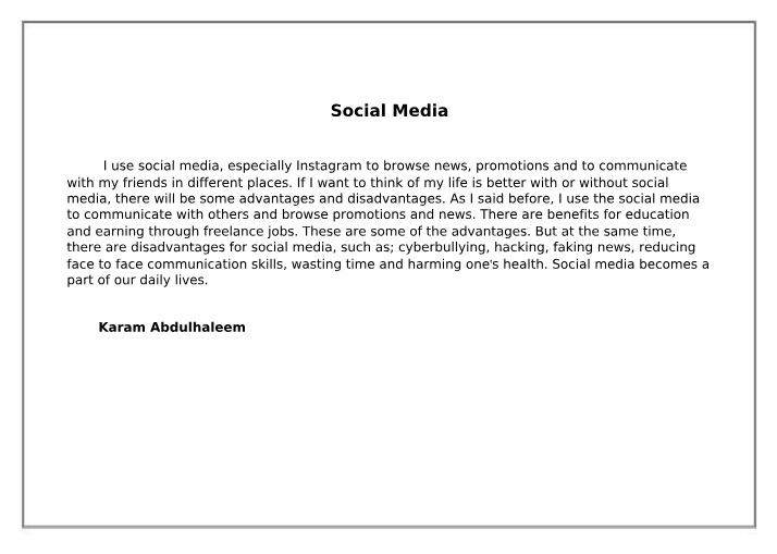ESL 51 - Social Media Opinion Writing