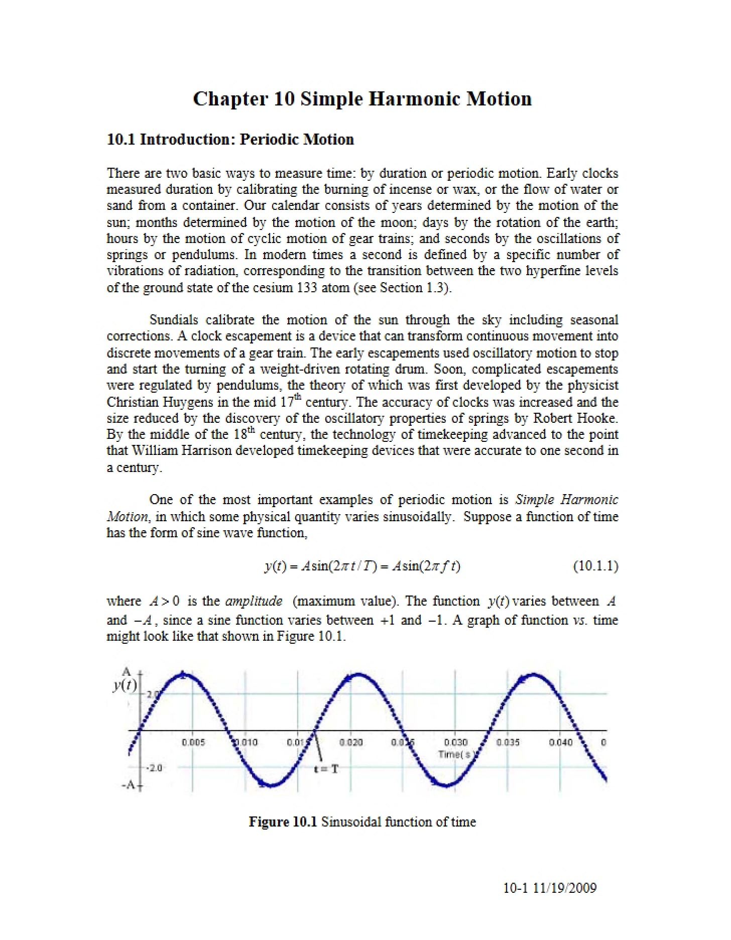 Harmonic Motion