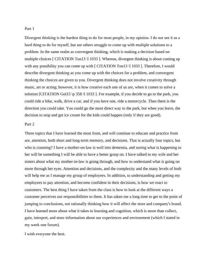 PSYC 303 Forum - Week 8