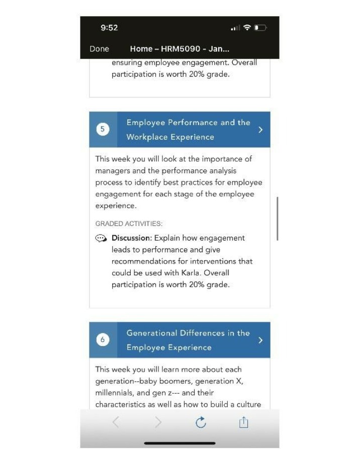 Employee Performance and Generational Differences - HRM5090
