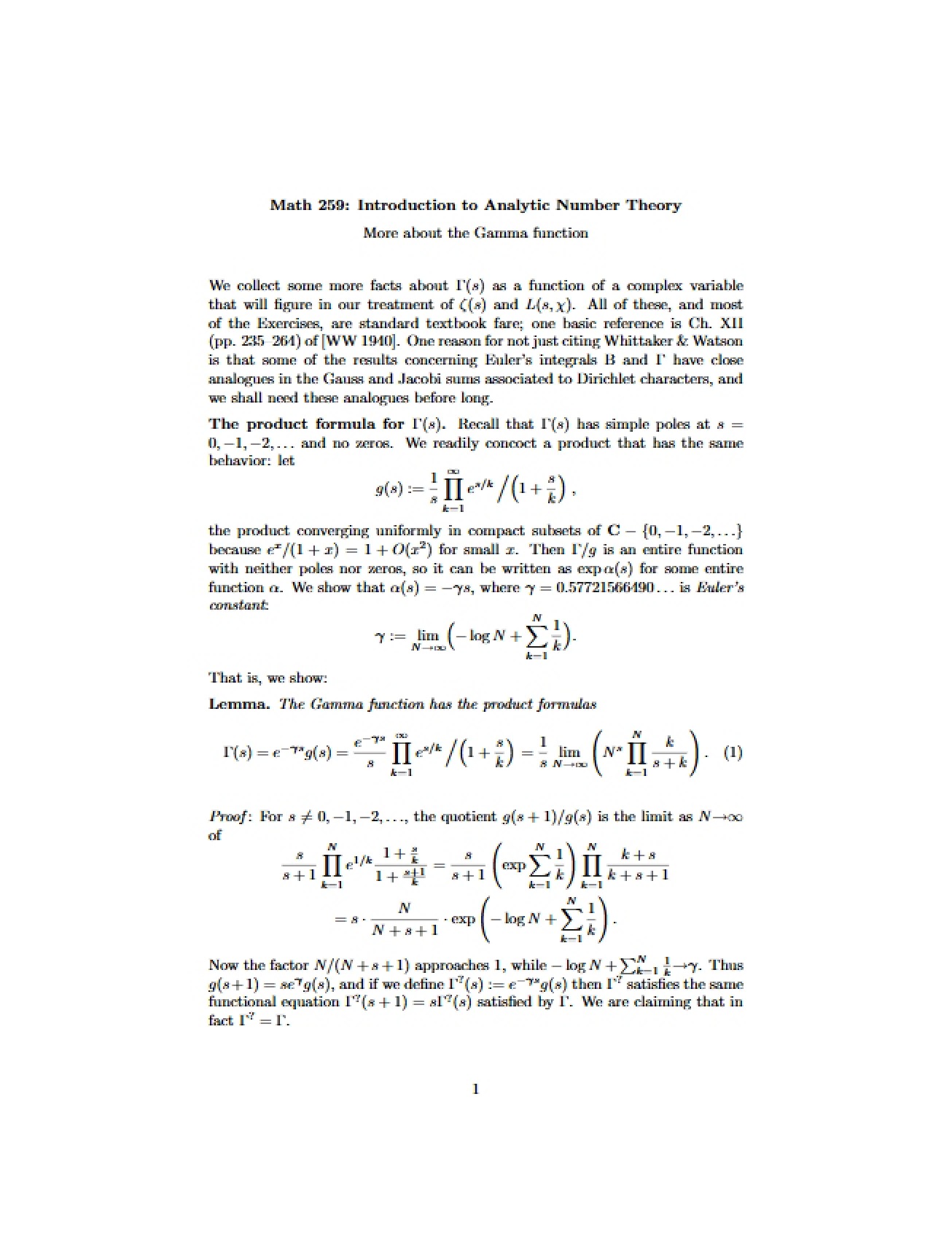 Principles of Analytic Number Theory