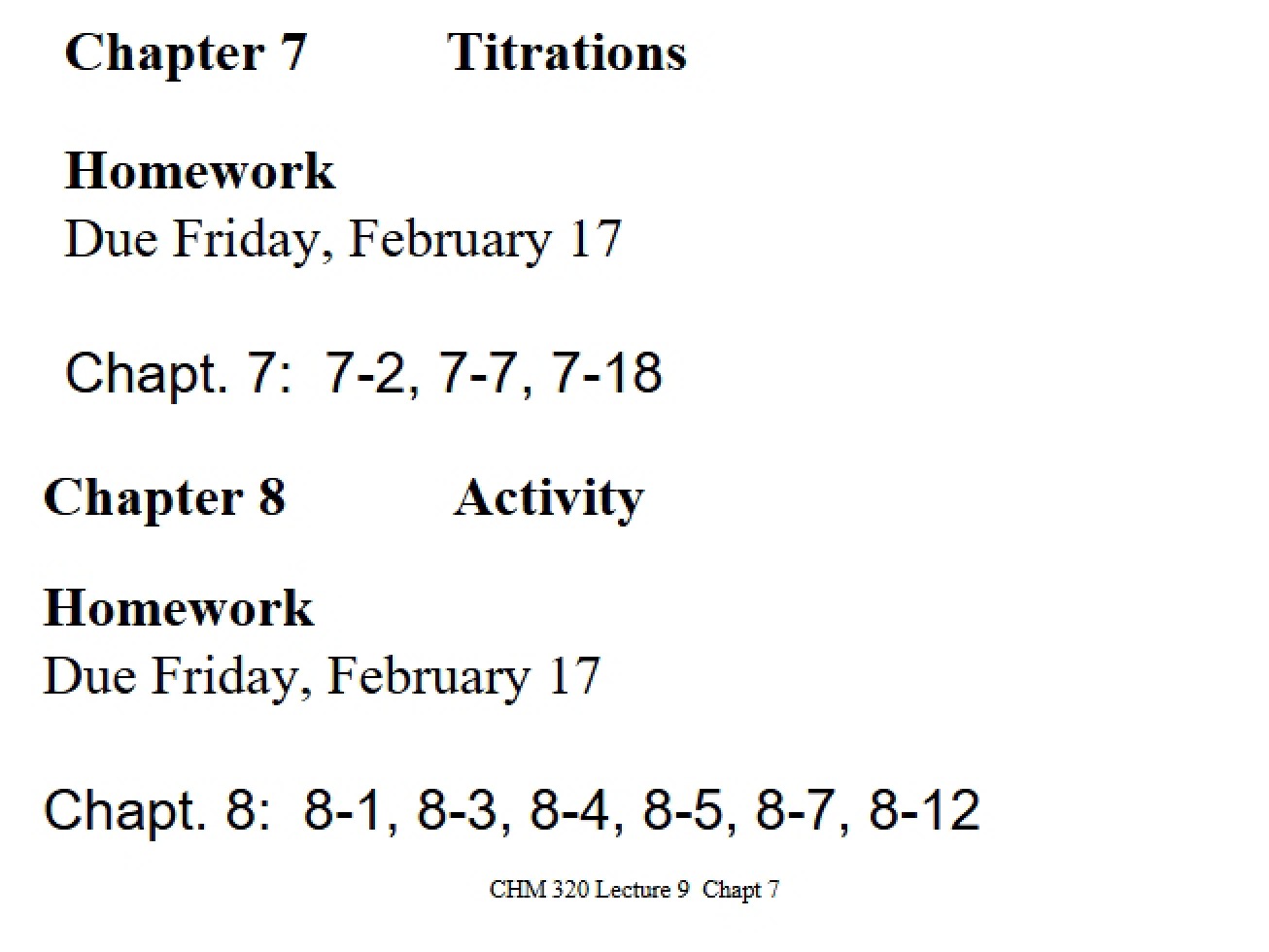 Titration Analysis