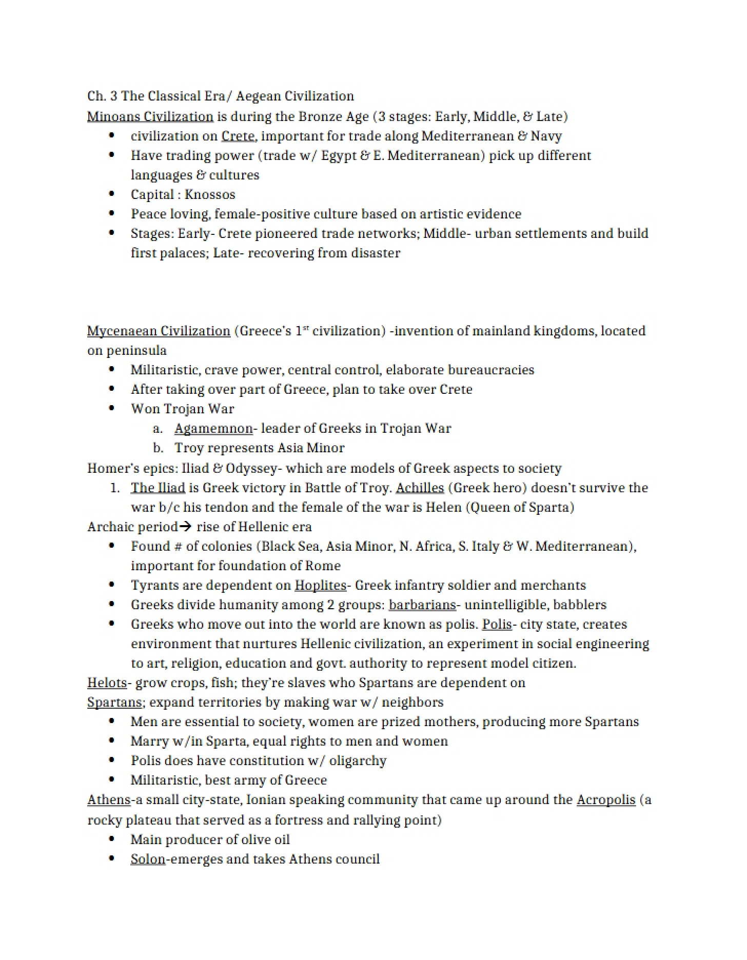 Aegean Civilization The Classical Era (Ch 3)