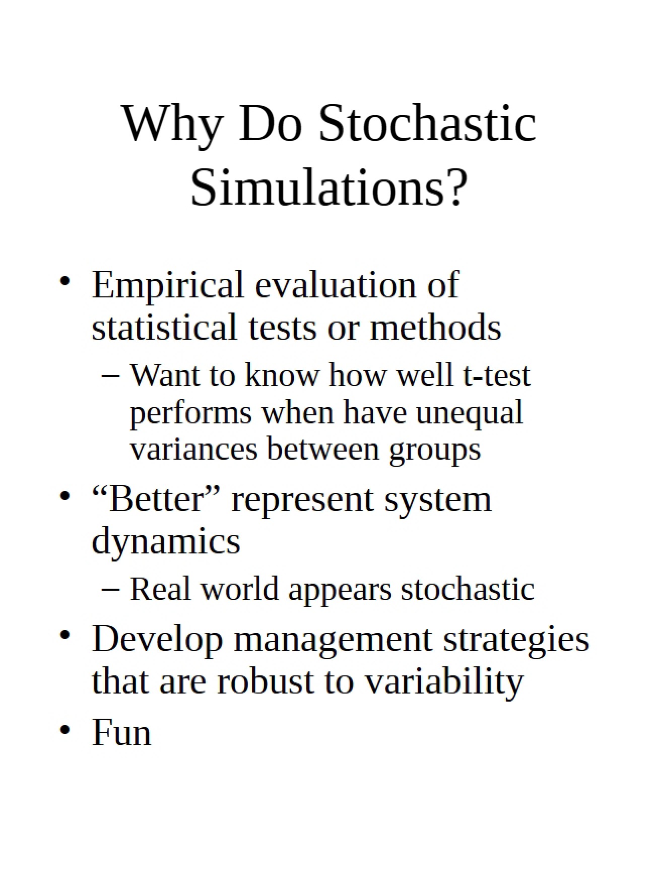 Stochastic Processes