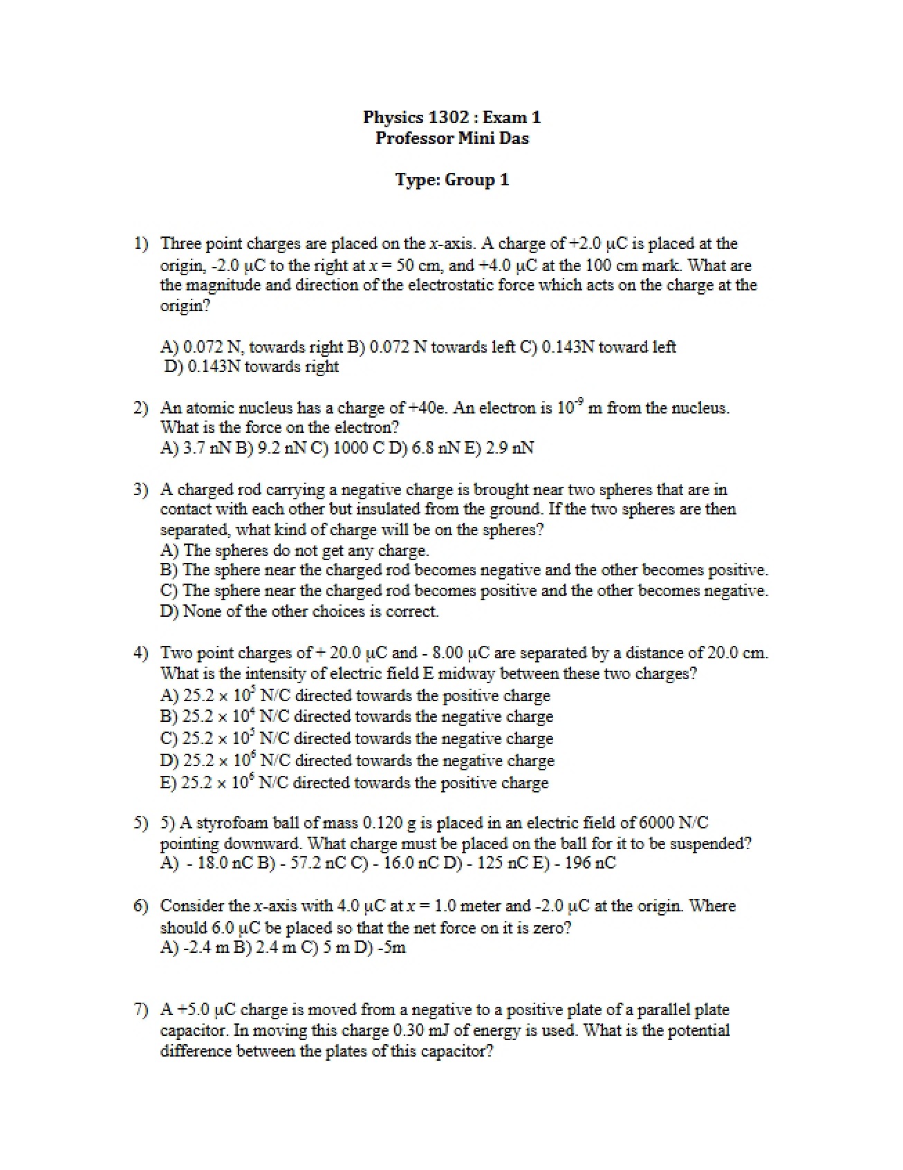 Spring 2014 Exam One (Das)