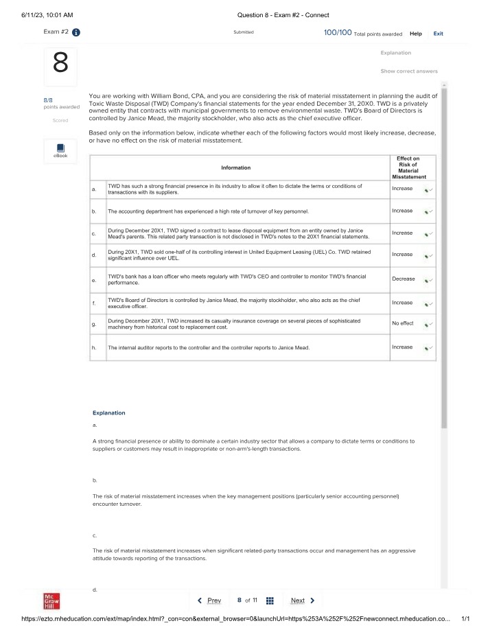 Question 8 - Exam 2