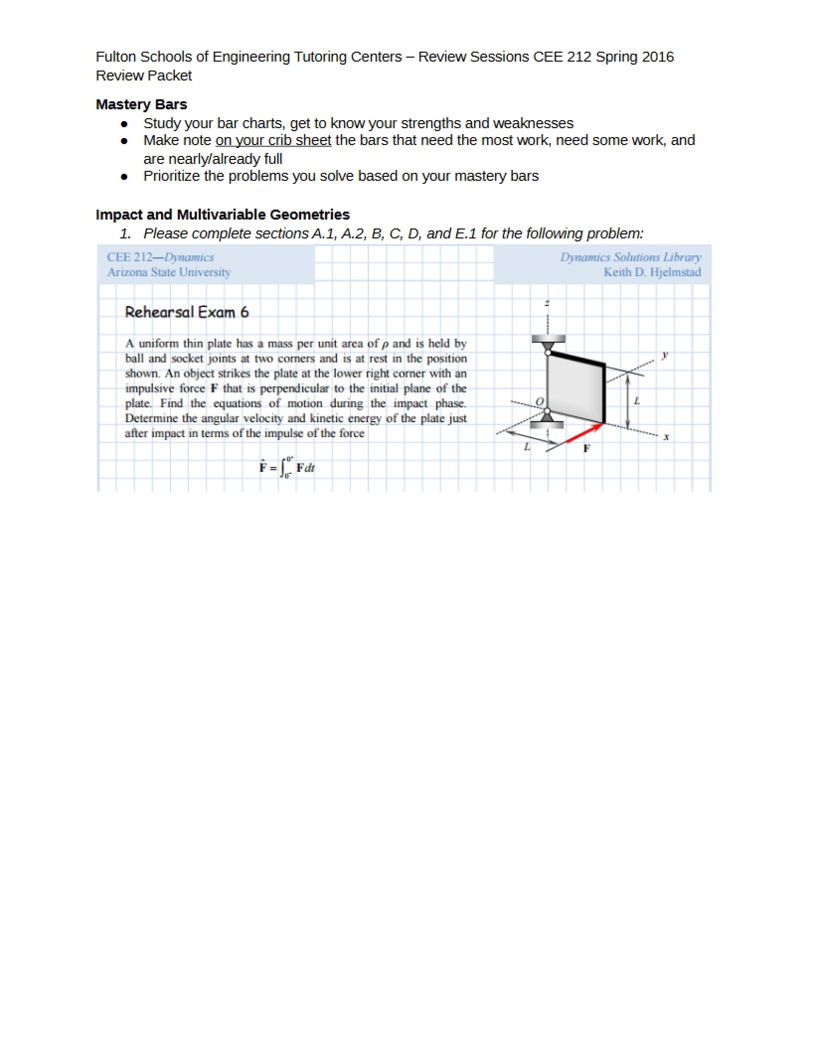 Study Guide Engineering Mechanics