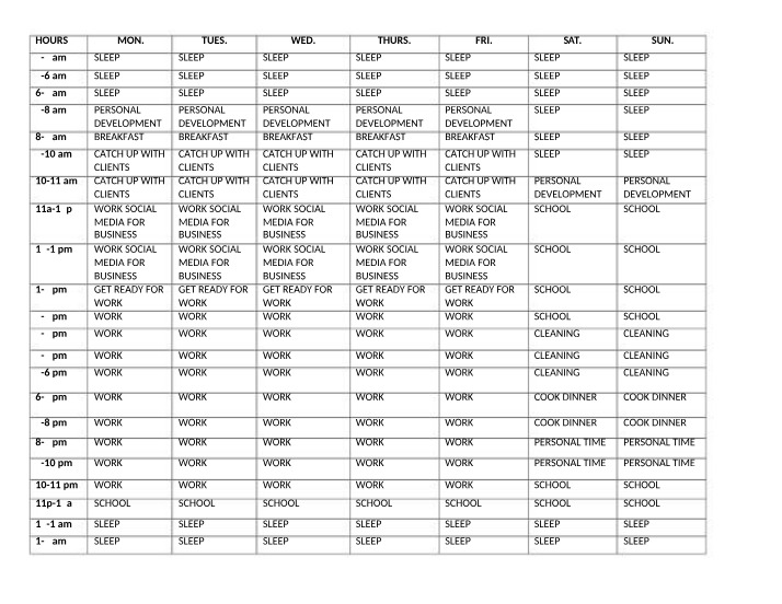 Daily Routine Optimization for Personal Development