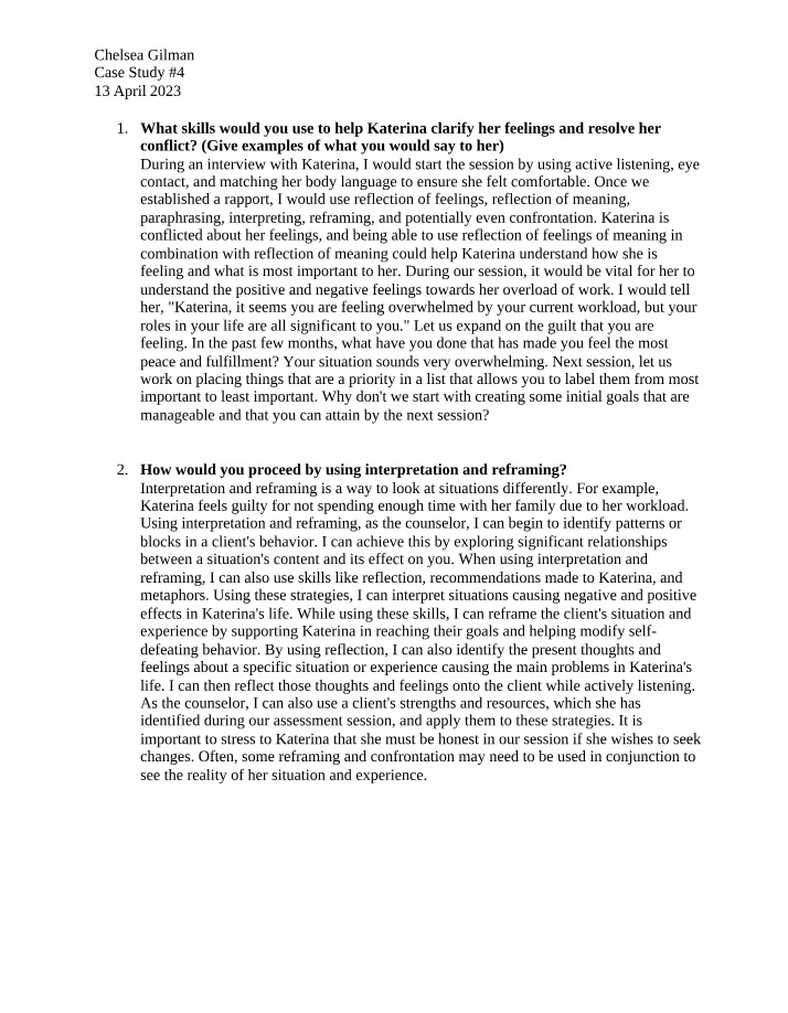 Conflict Resolution Skills and Strategies - Helping Katerina