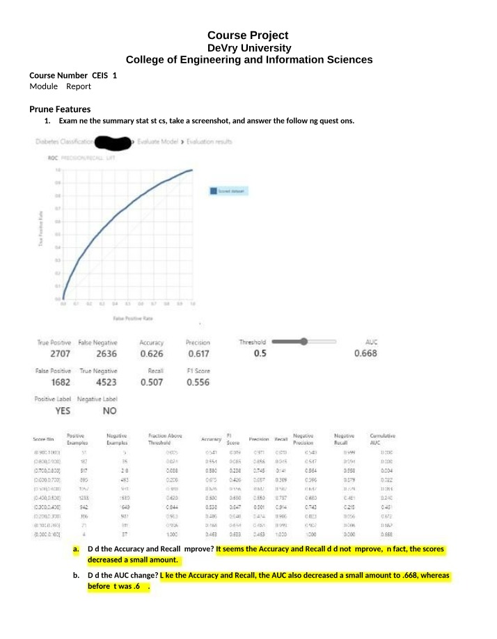 Improving Model Performance - Feature Pruning and Sweeping