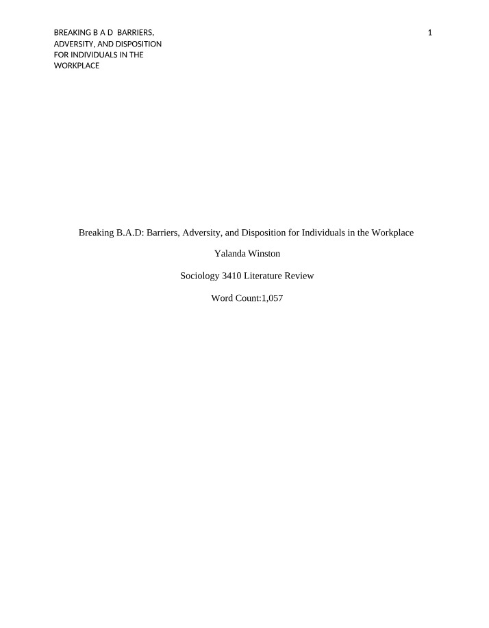 Literature Review - SOC 3410