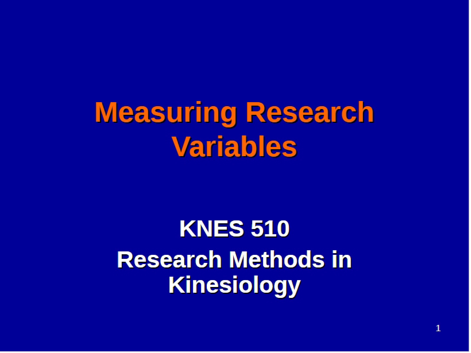 Research Variable Measurement