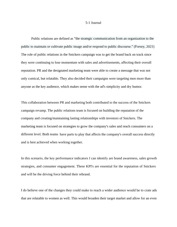 Module 5 Journal