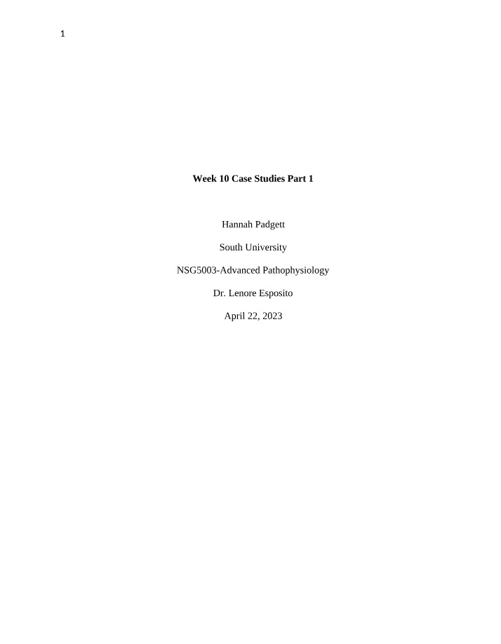 Case Studies for Week 10 - Part 1