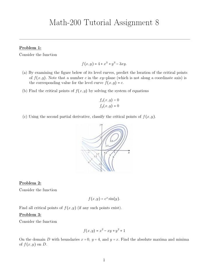Assignment 8 for Tutorial