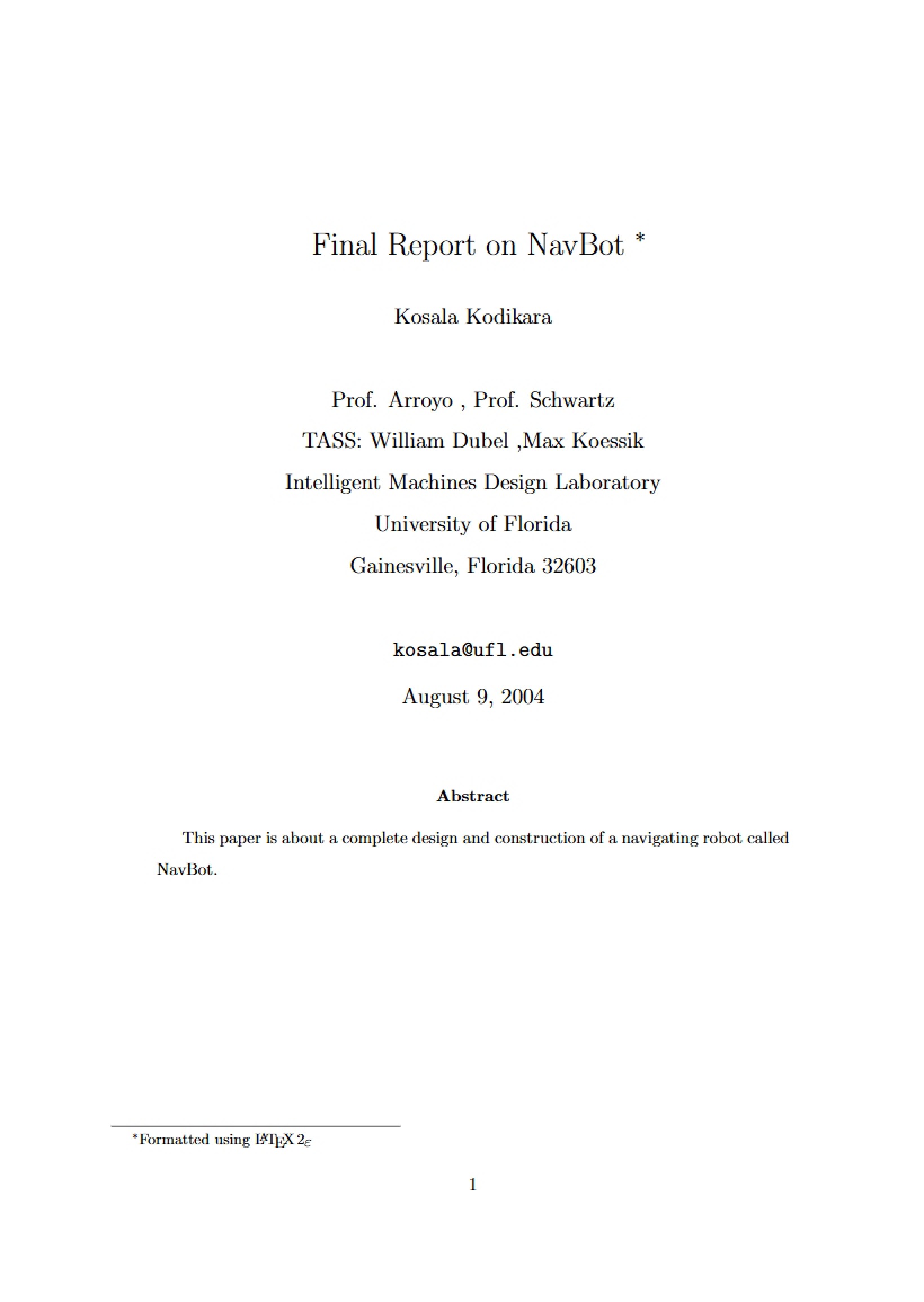 NavBot Final Report