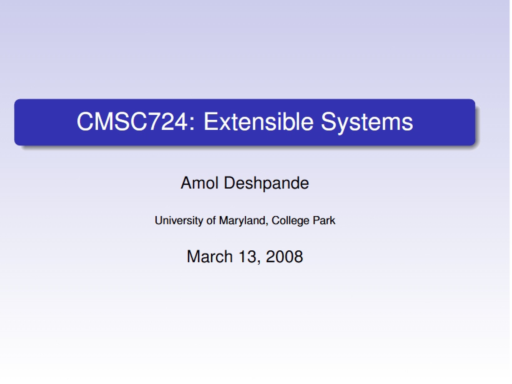 Systems that are Extensible
