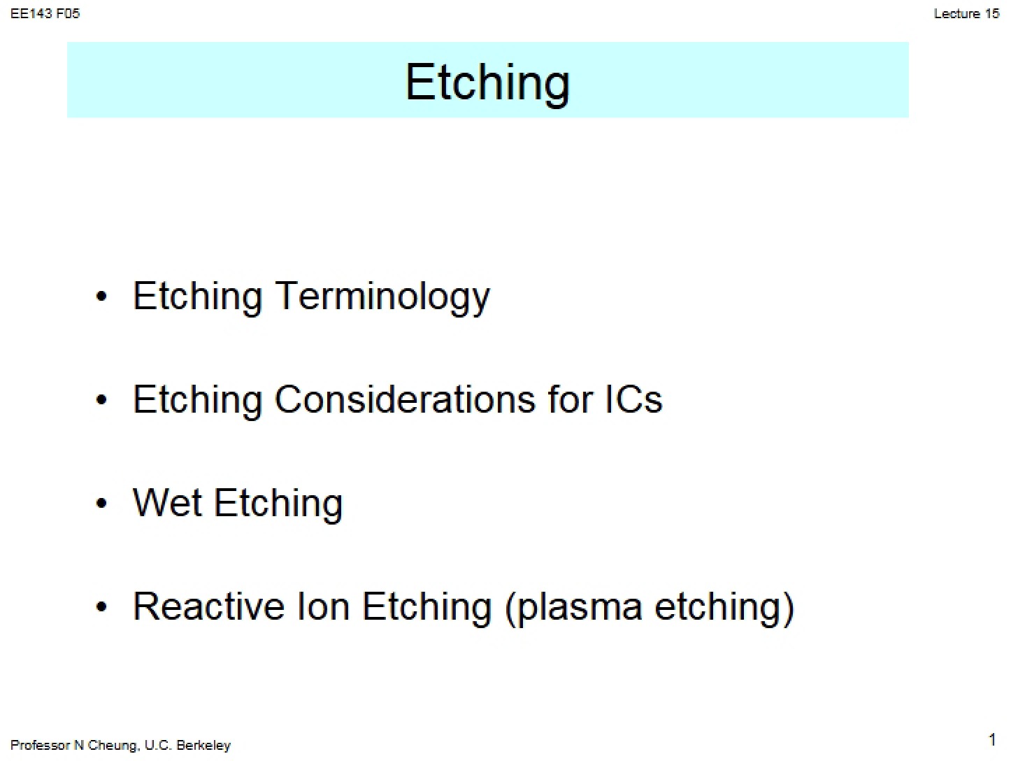 Flow of Fabrication Process