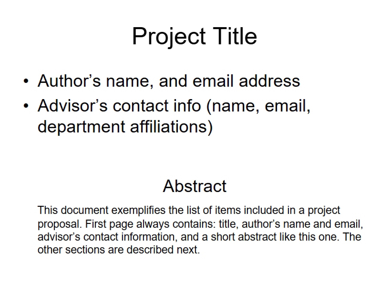 Title of Project
