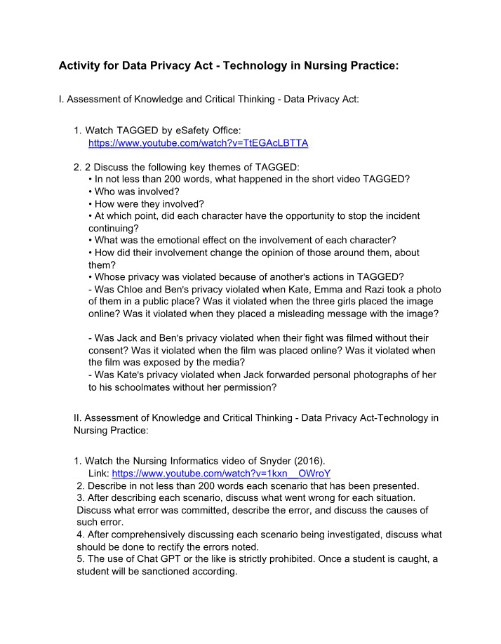 Data Privacy Act in Nursing Practice - Key Themes