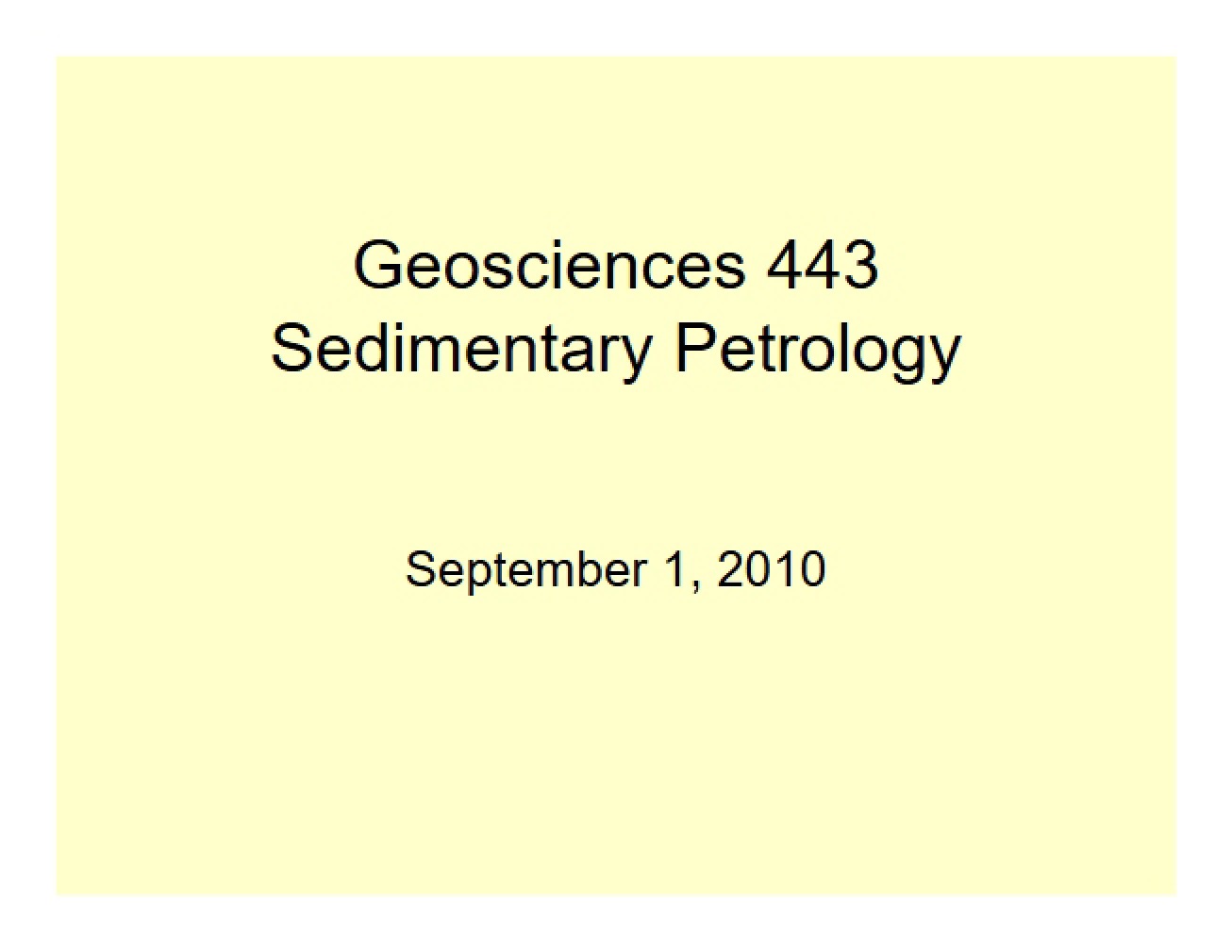 Petrology of Sedimentary Rocks