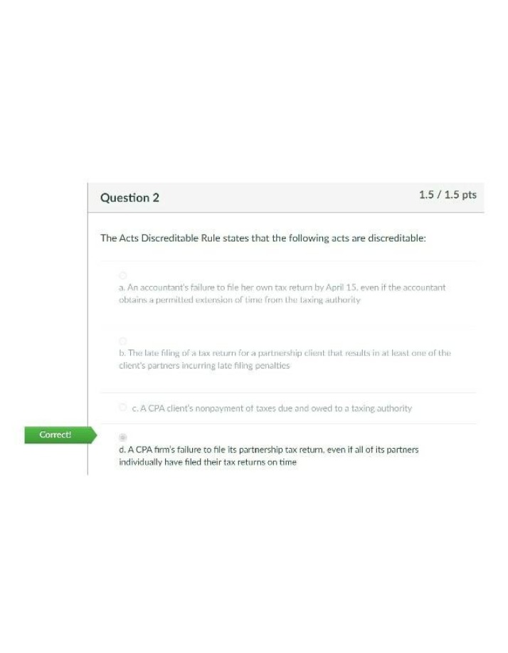 The Acts Discreditable Rule - Consequences for Accountants