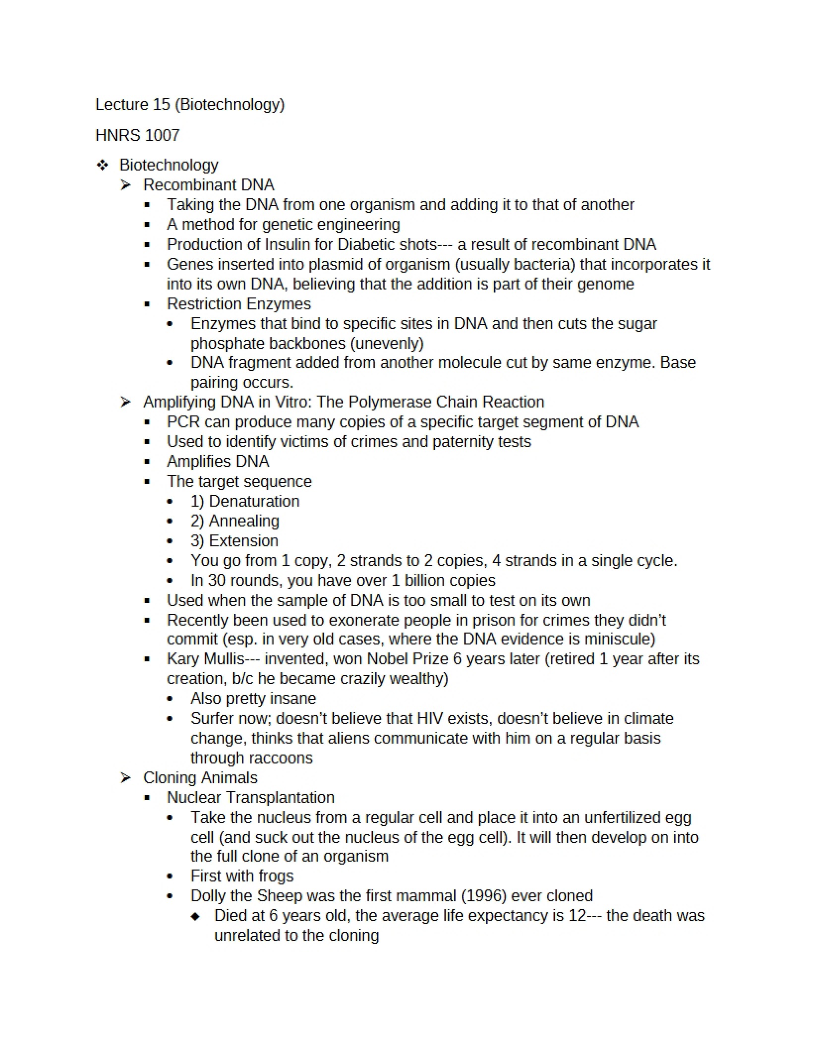 Biotechnology Lecture (15)