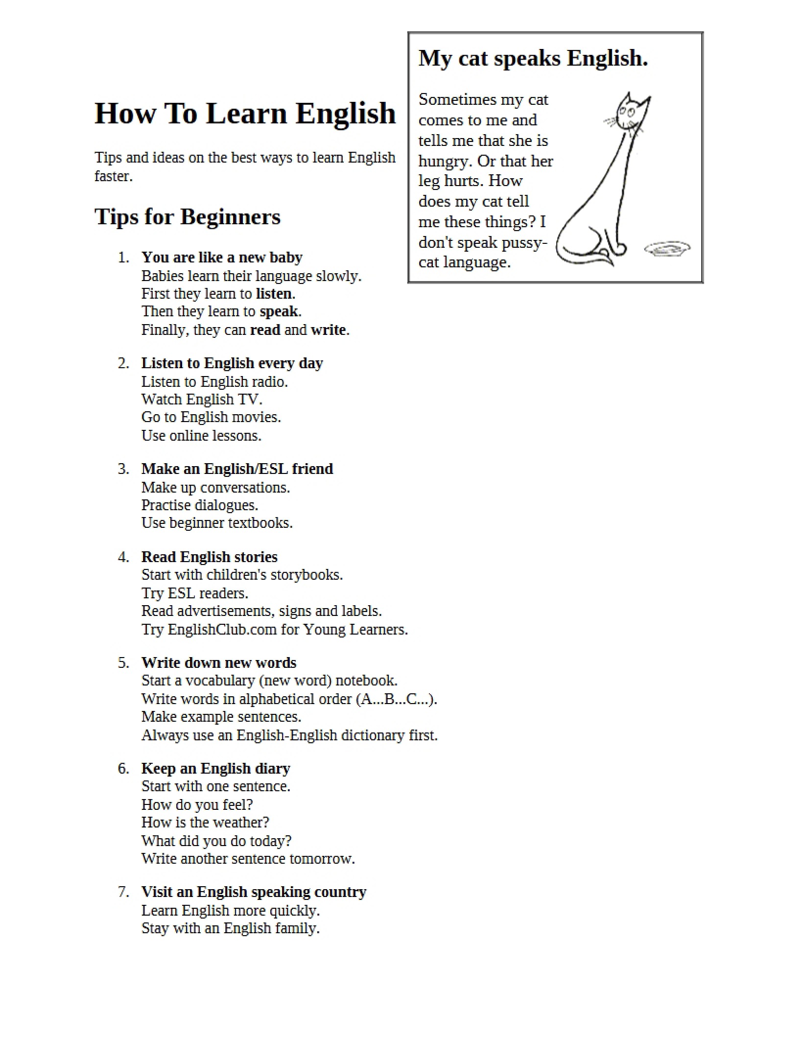English Learning Methods