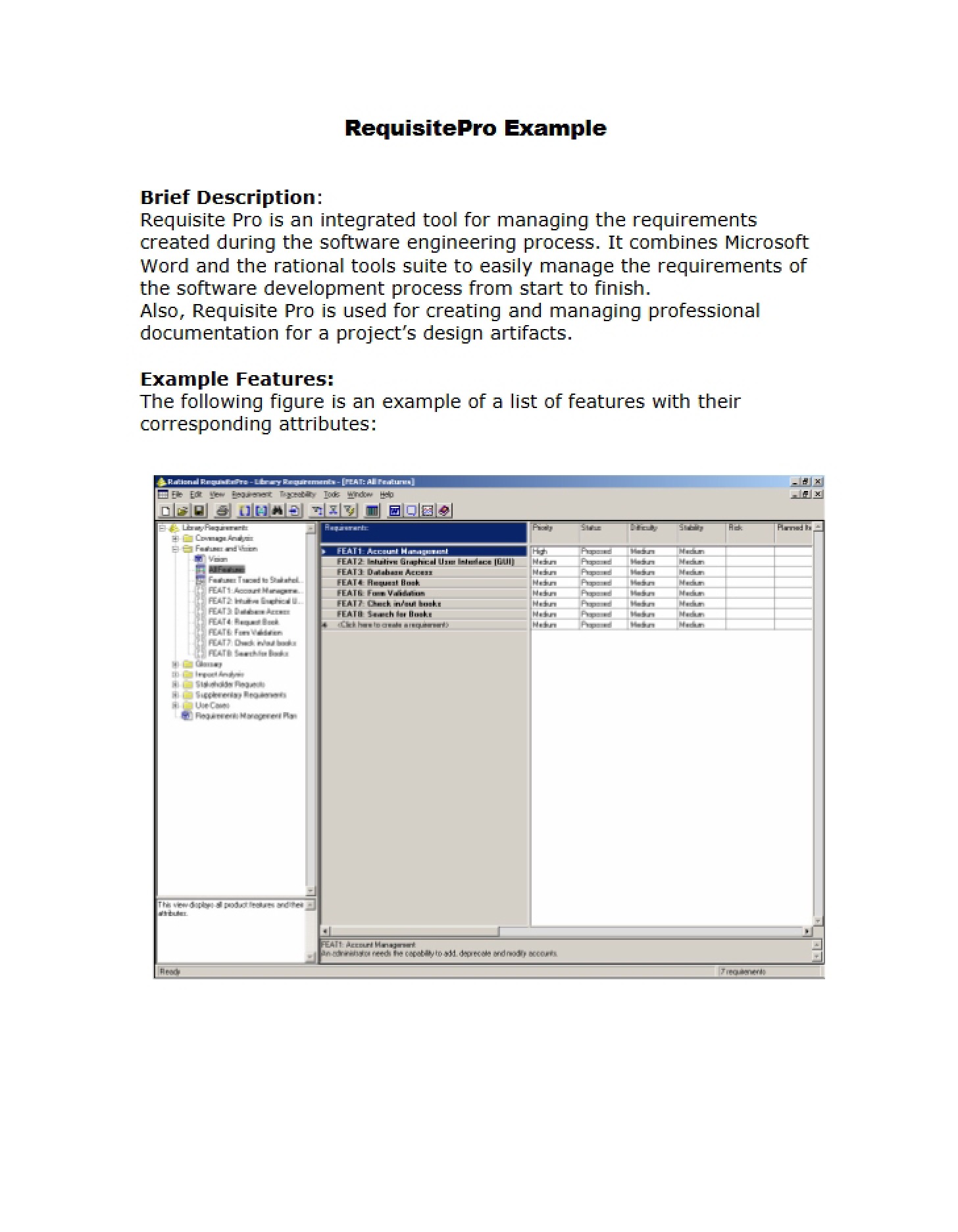 Examples Using RequisitePro
