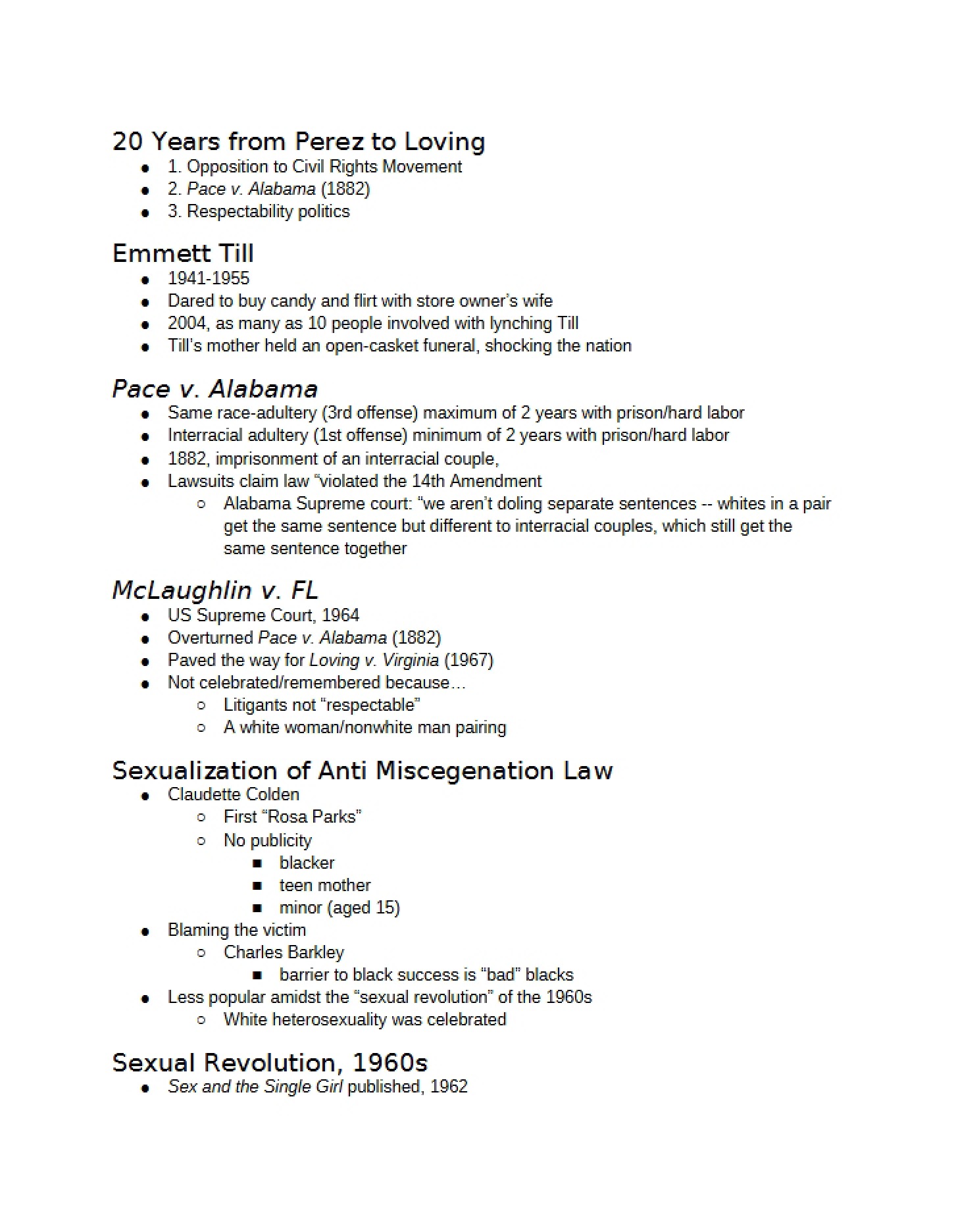Notes on History