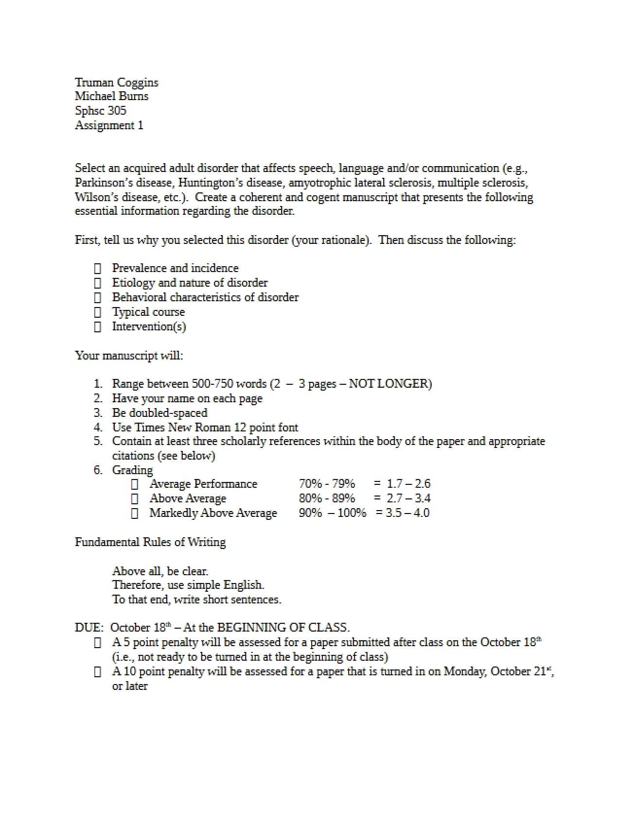 2013 Course Assignment 1