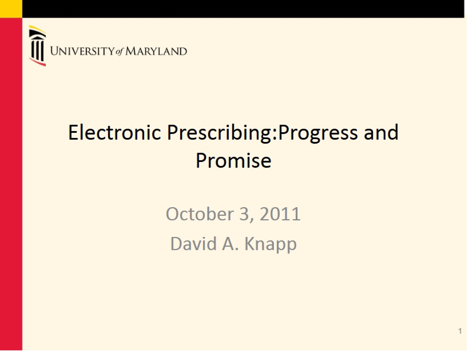 Prescribing Electronically