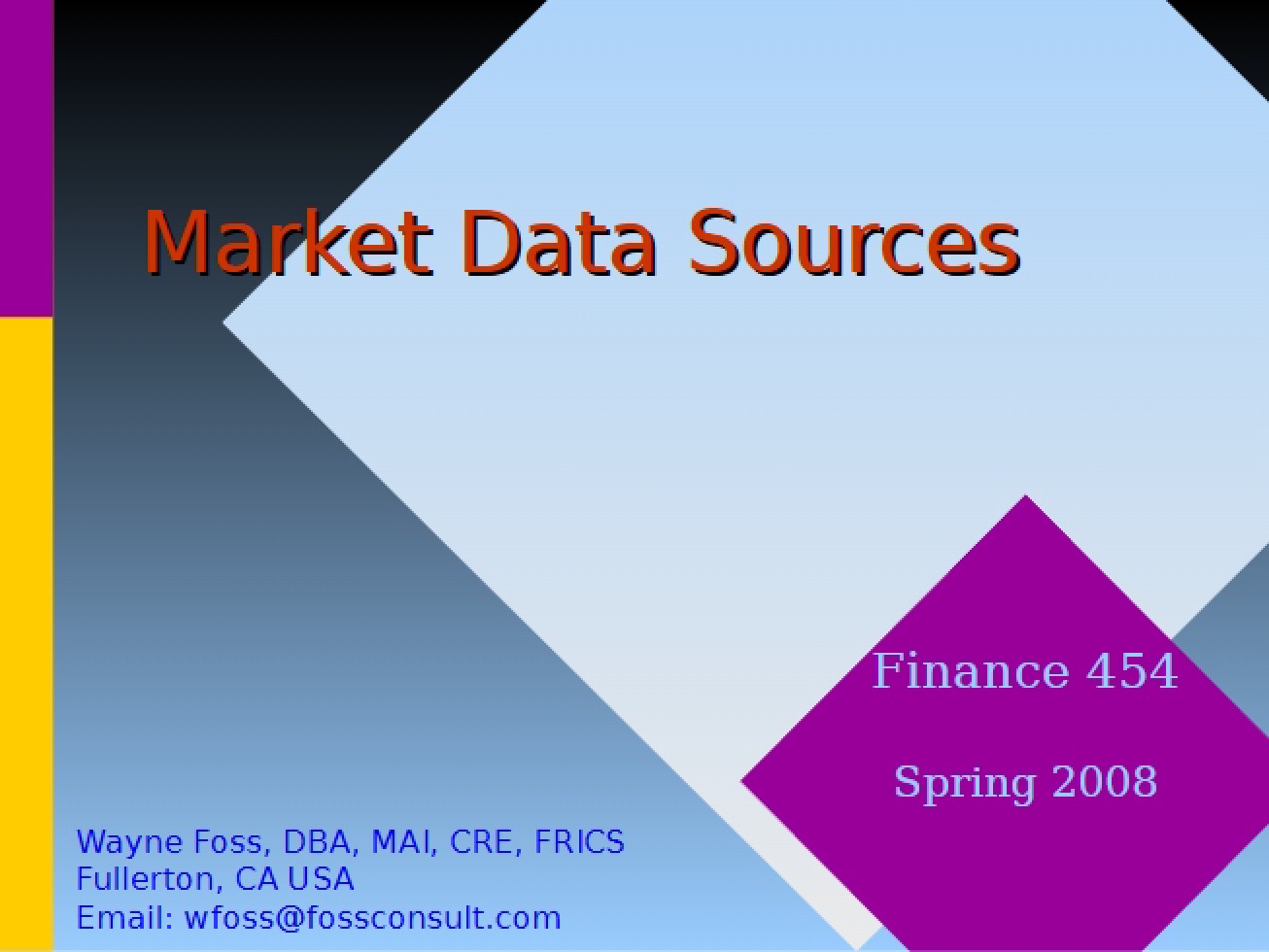 Sources of Market Data