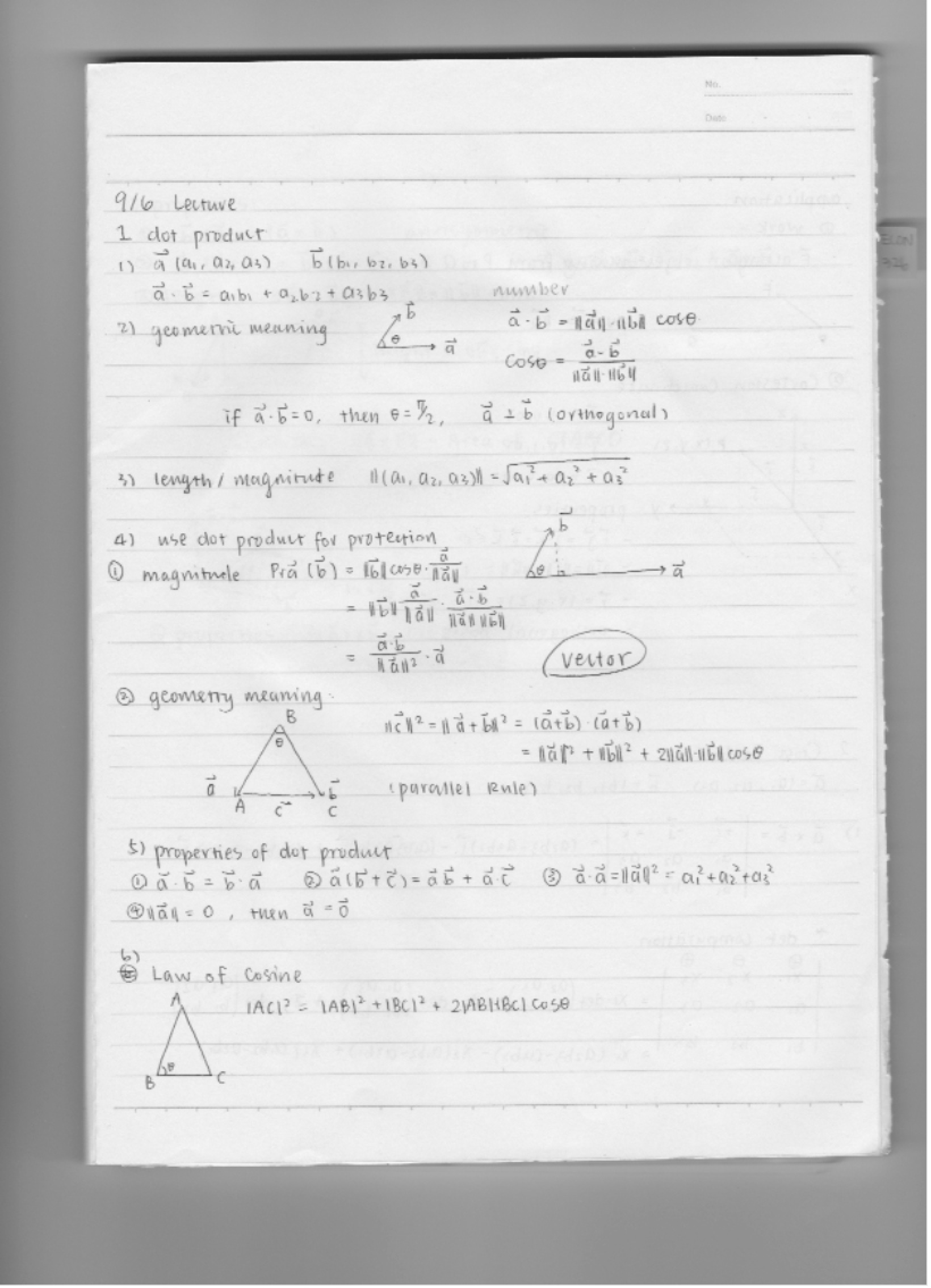 Class Notes for Calc III