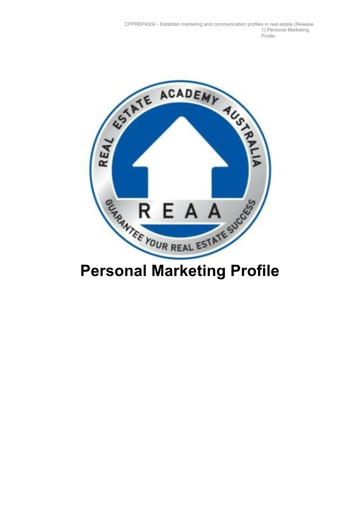 Personal Profile Template Part B