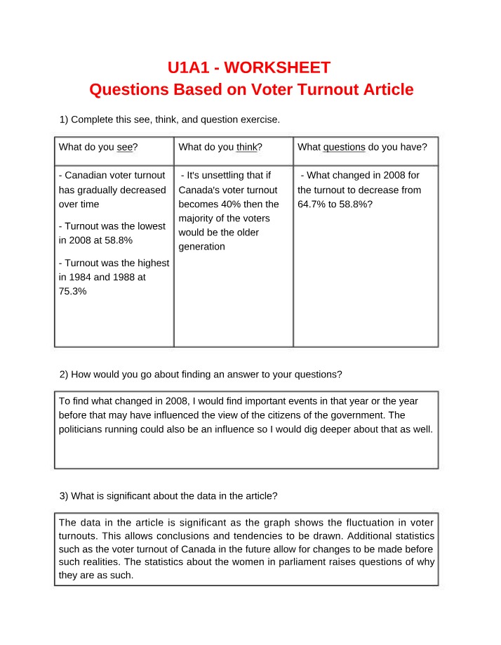 Worksheet U1A1
