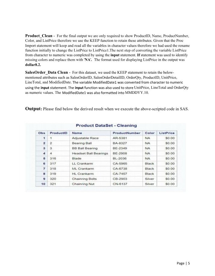 Cleaning Essential Product and Sales Order Data