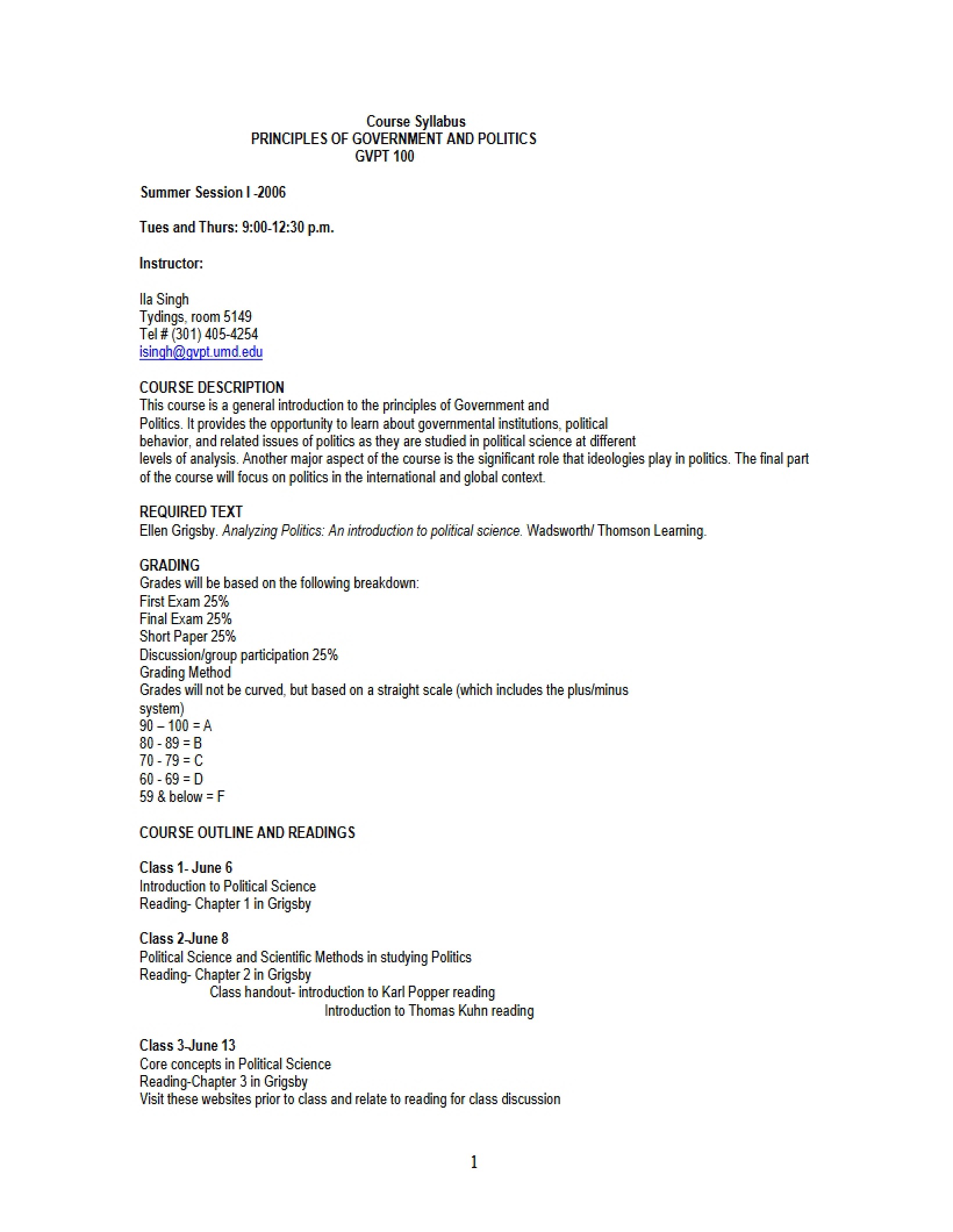Research Methods Syllabus