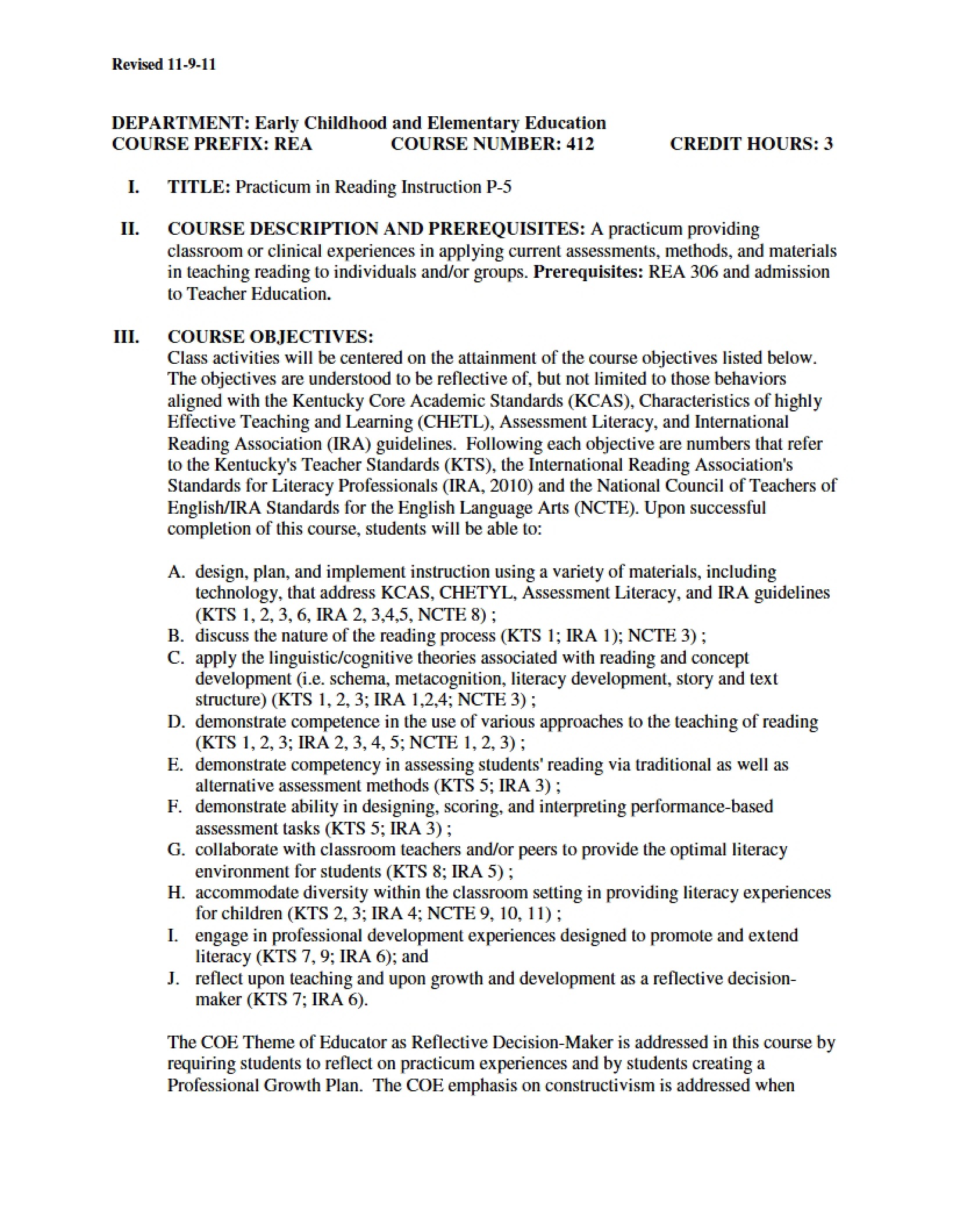 Syllabus - REA 412