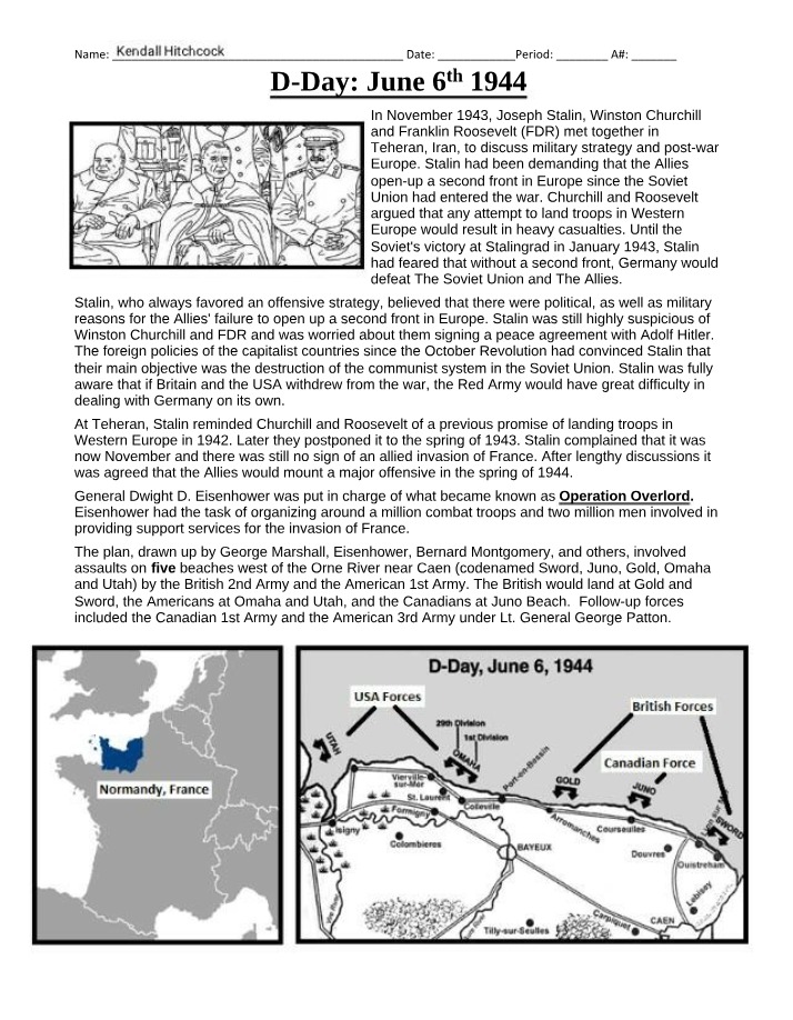 June 6th, 1944 - D-Day