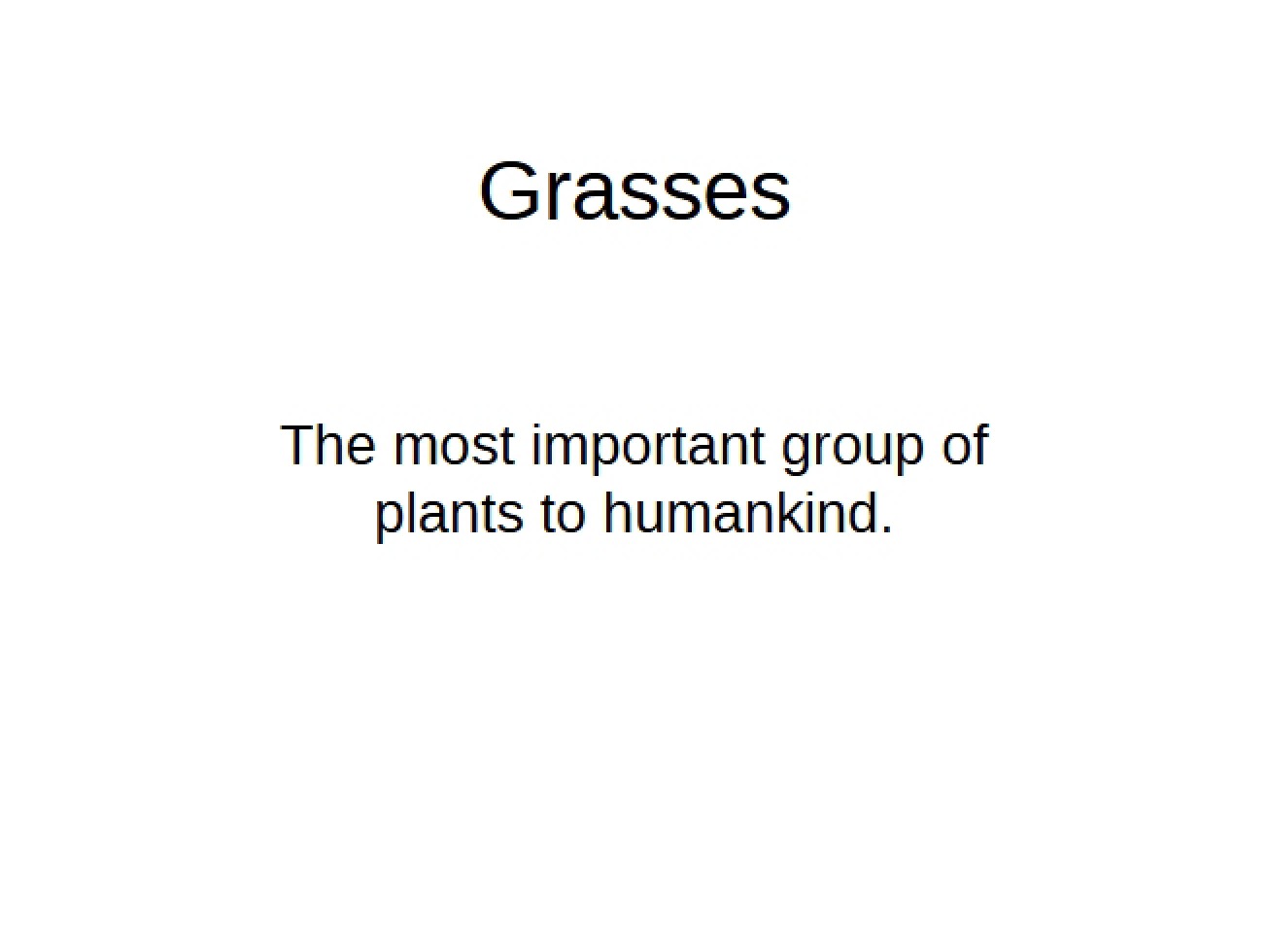 Study of Grasses