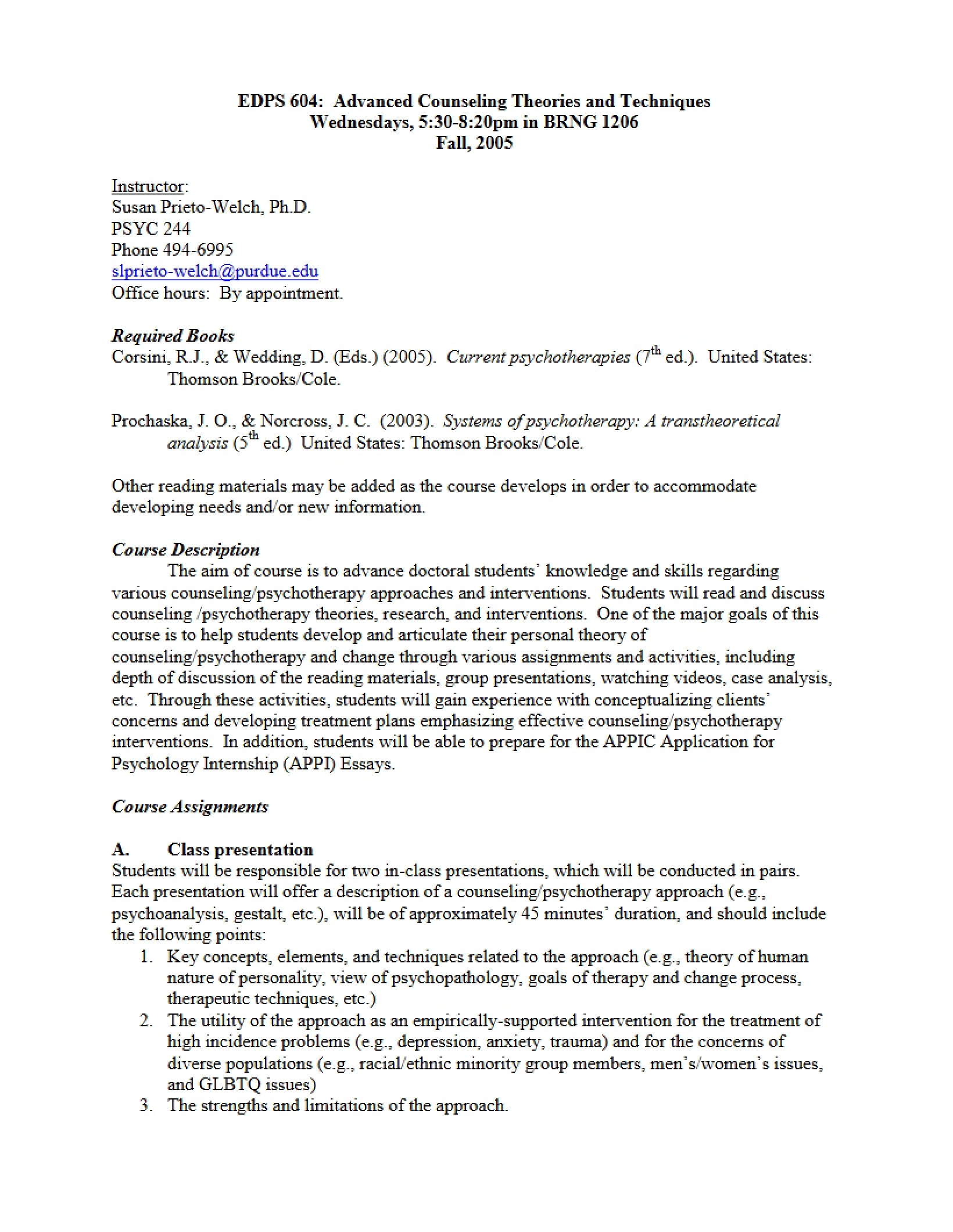 Syllabus - 8 Pages