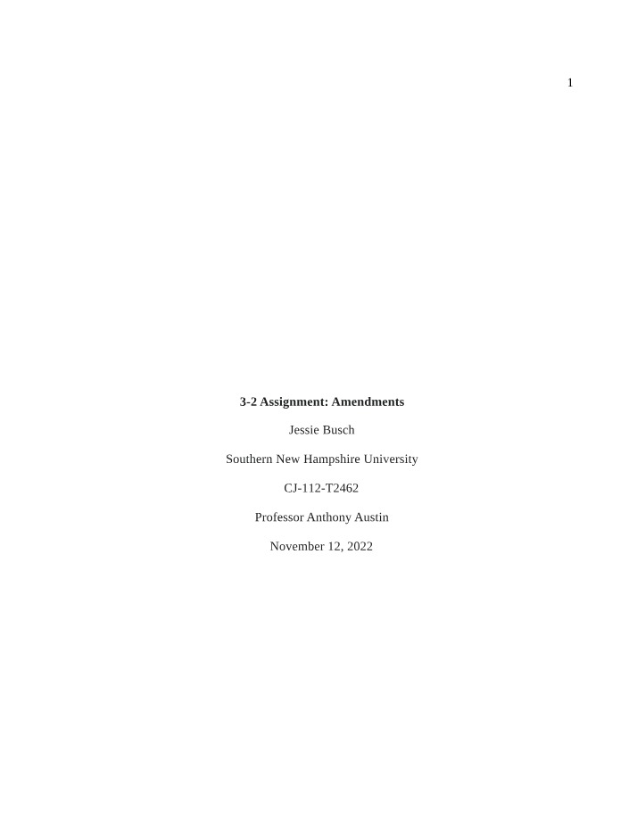 Amendments - 3-2 Assignment