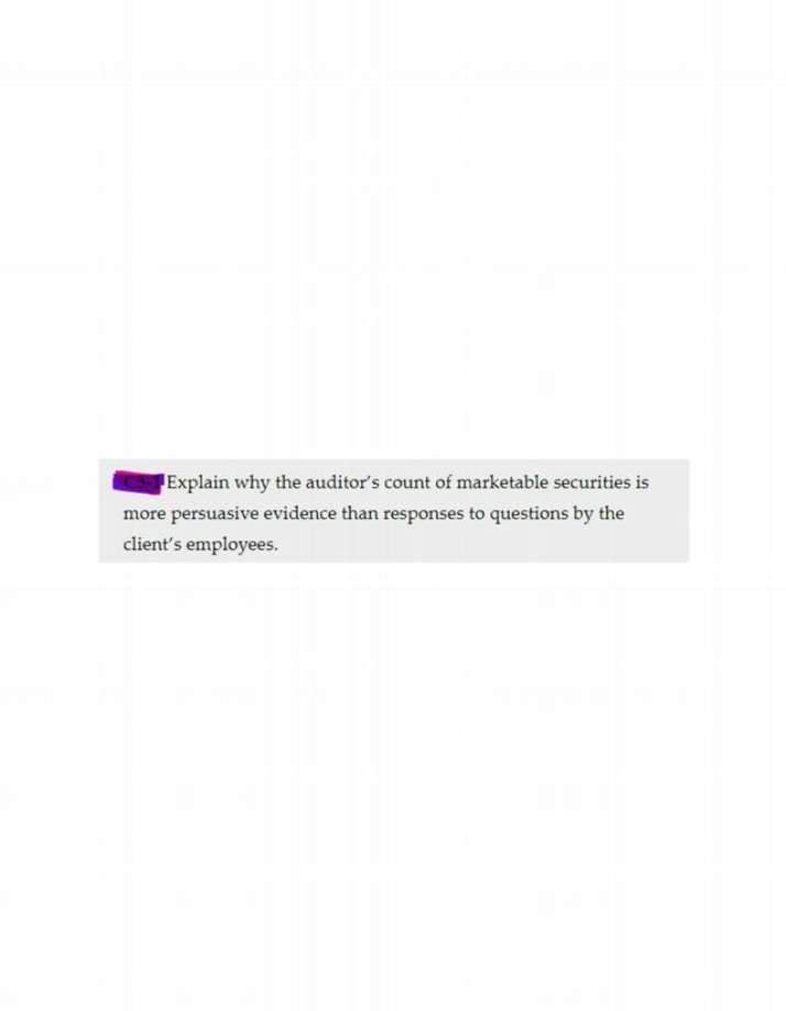 Persuasive Power of Marketable Audit Evidence