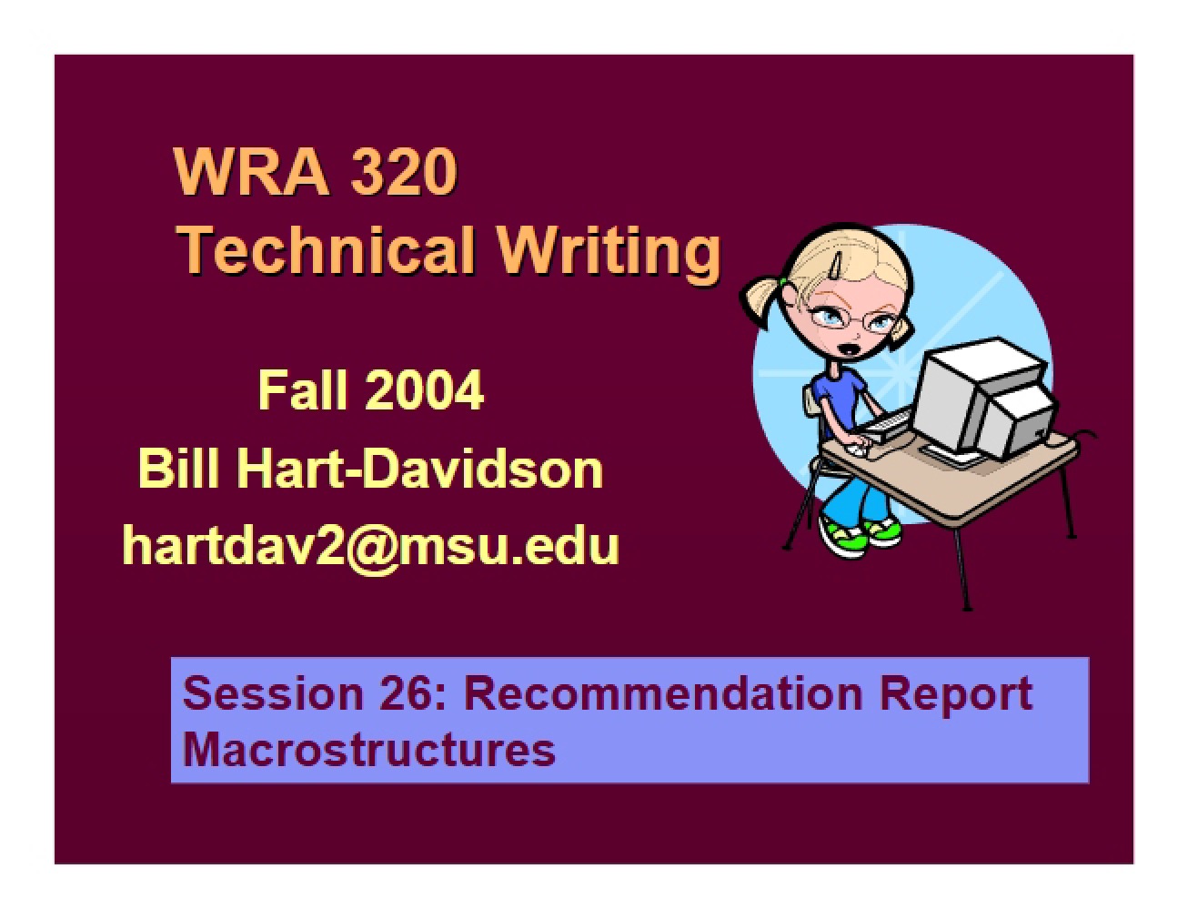 Technical Writing (WRA 320)