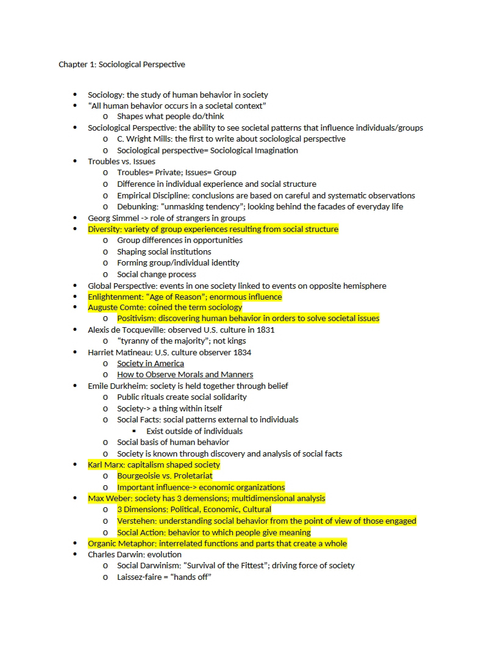 Sociological Perspective Chapter 1