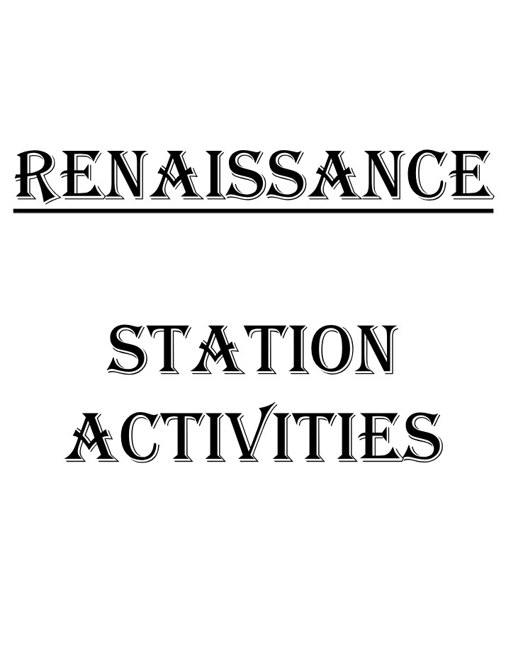Activities for Renaissance Art Comparison