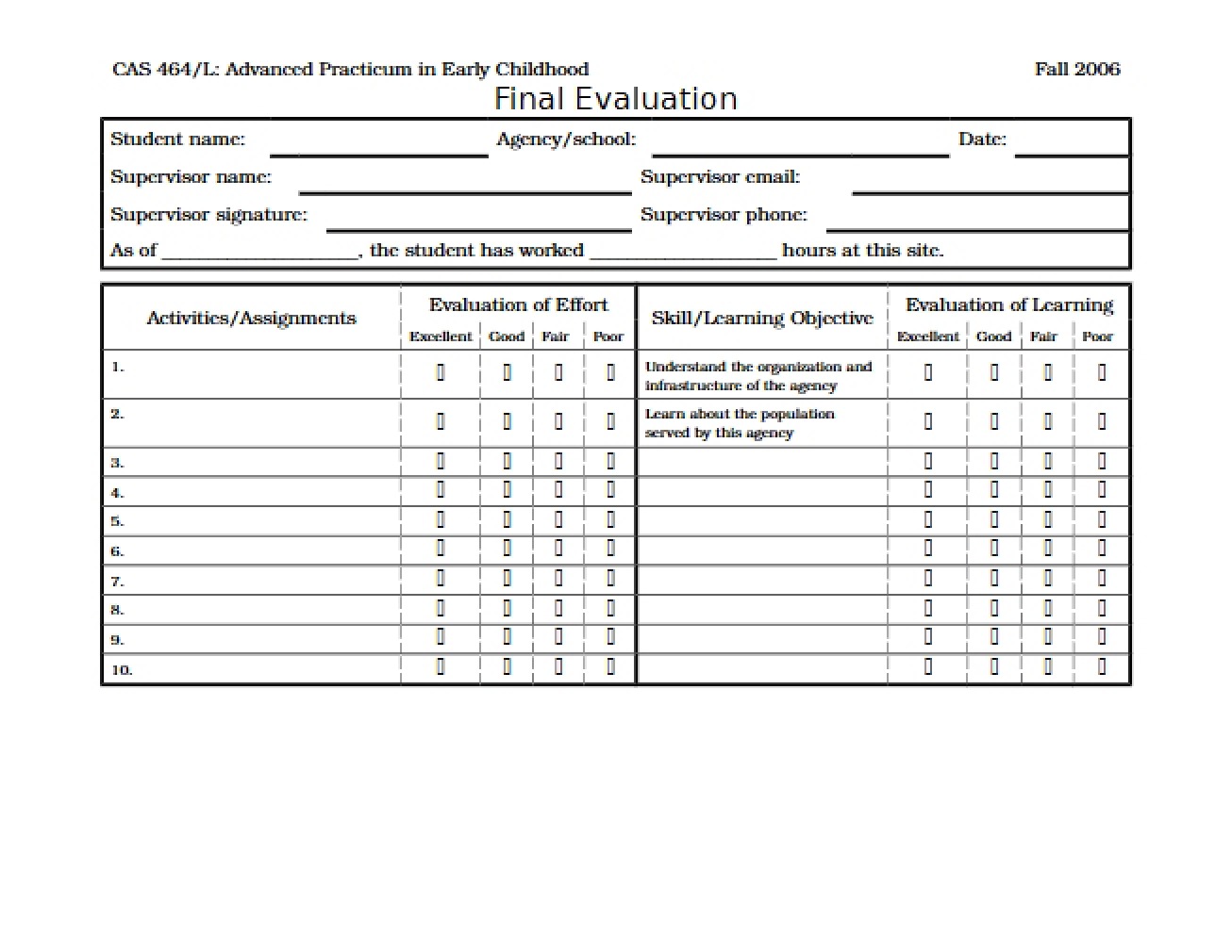 Evaluation Final
